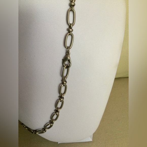 NWOT Paper Clip Stainless Steel Chain Statement Necklace - c 18.5 in L - Picture 2 of 6